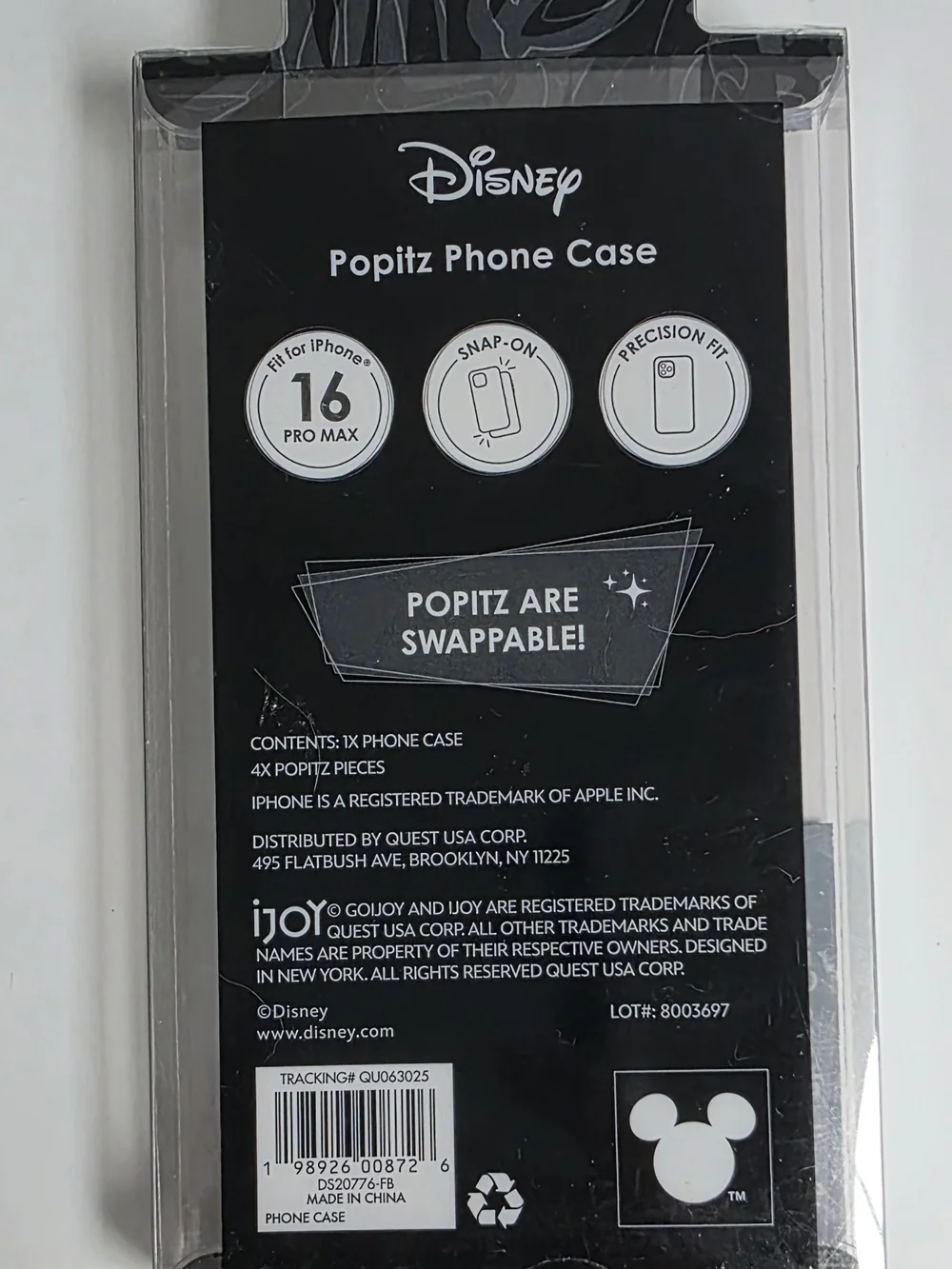 Disney Purple Popit Phone Case for iPhone 16 Pro Max - Halloween Charms